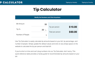 TipCalculator.org screenshot 1