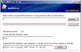 WinMD5Free screenshot 1