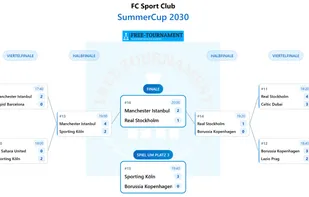 Automatically create a clear tournament bracket from your match schedule.

- Supports pure knockout formats as well as group stages with an additional knockout phase

- Automatically generates tournament brackets for 64, 32, 16, 8 or 4 teams

- Fully calculated and ready to use

- View the bracket in full screen and export it as an image