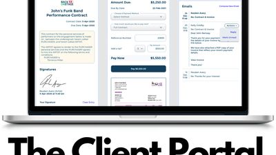 Back On Stage Client Portal is a place to keep your invoice, contract and payment portal all in the one place for easy access by client and company admin