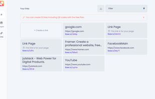 All your links in the overview. Export them if you like.