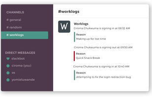Worklogs screenshot 1