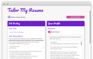 Resume and Job Description Inputs