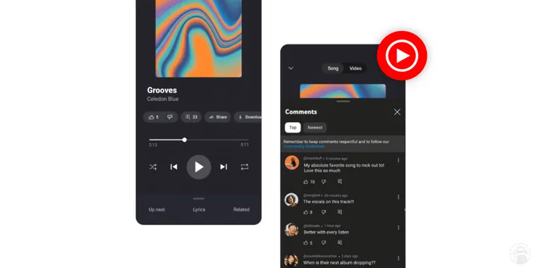 YouTube Music is bringing comments for song and podcast support, powered by YouTube's comment system image