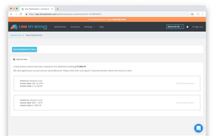 View settlement info