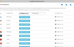 SMART Submission Form™
Fill in 1 SMART Submission Form™ to support hundreds of stores. Multi-language support. Manage all your updates & edits from a single CodeNgo account.
With our SMART Submission Form™ you can now manage hundreds of stores from a single developer account. Edit, update all your app details and manage all your APKs from 1 place. No more logging into multiple accounts to submit and update your apps. No more figuring out the peculiarities of every store’s submission form. You’ve got better things to do with your time!