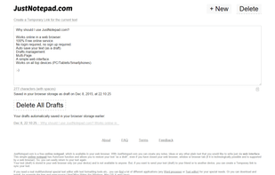 JustNotepad.com screenshot 1