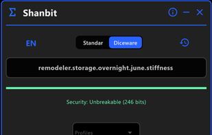 Human-Readable Security with Diceware. > Generate memorable yet high-security passphrases using the industry-standard Diceware method. Perfect for master passwords that need to be both secure and easy to type.