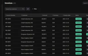 Invoices in Meteroid