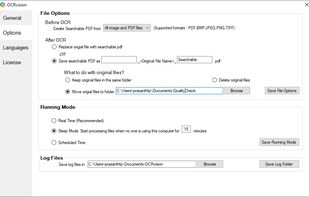 OCR configurations