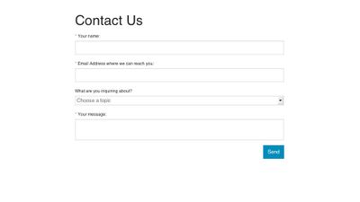 A simple contact form created with Awesome Forms.