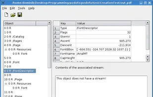 PoDoFoBrowser screenshot 1