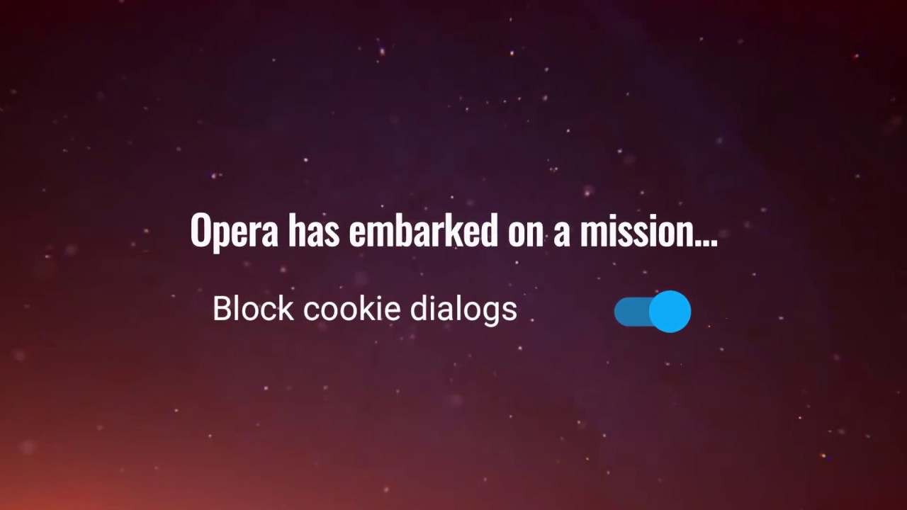 The Android release of Opera can now block cookie prompts on websites