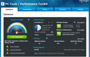 PC Tools Performance Toolkit screenshot 1