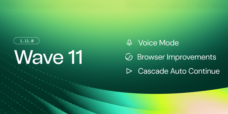Windsurf Editor Wave 11 adds Cascade voice support, improved browser integration & more image