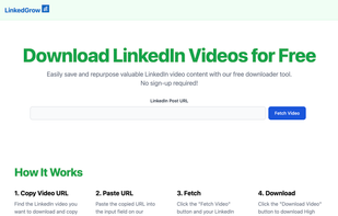 Download Linkedin Videos For Free by LinkedGrow.in