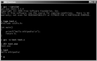 DJGPP running in Windows.