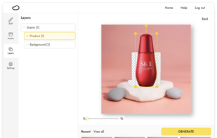 Pebblely AI screenshot 2