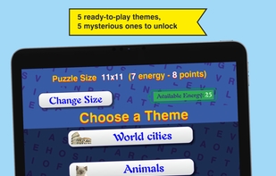 Wordsearch Factory on iPad (portrait mode)