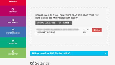Inside the compressor, upload a file