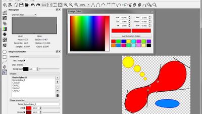 PixaFlux supports vector graphics with the Shapes node.