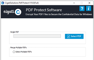 Cigati PDF Protect Tool screenshot 1