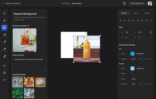 Replace background feature