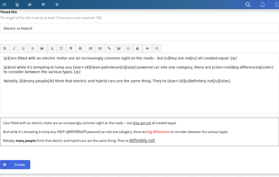 ArmorForums advanced text editor.