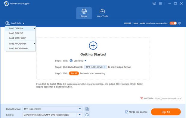 AnyMP4 DVD Ripper screenshot 1
