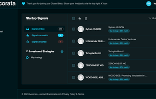 ... receive market signals matching your investment thesis...