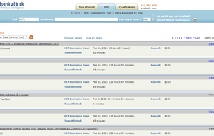 Amazon Mechanical Turk screenshot 1