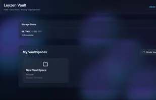 Leyzen Vault Main Dashboard