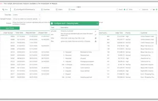SmartClient’s AI Assist lets users modify a data grid by describing what they want in plain language. Enter a request such as a filter, sort, grouping, or highlight, and AI applies the correct configuration automatically.