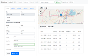 Cloudlog screenshot 1