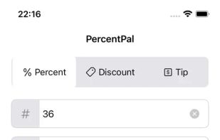 PercentPal screenshot 2