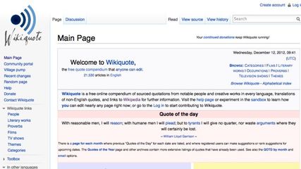 Wikiquote screenshot 1