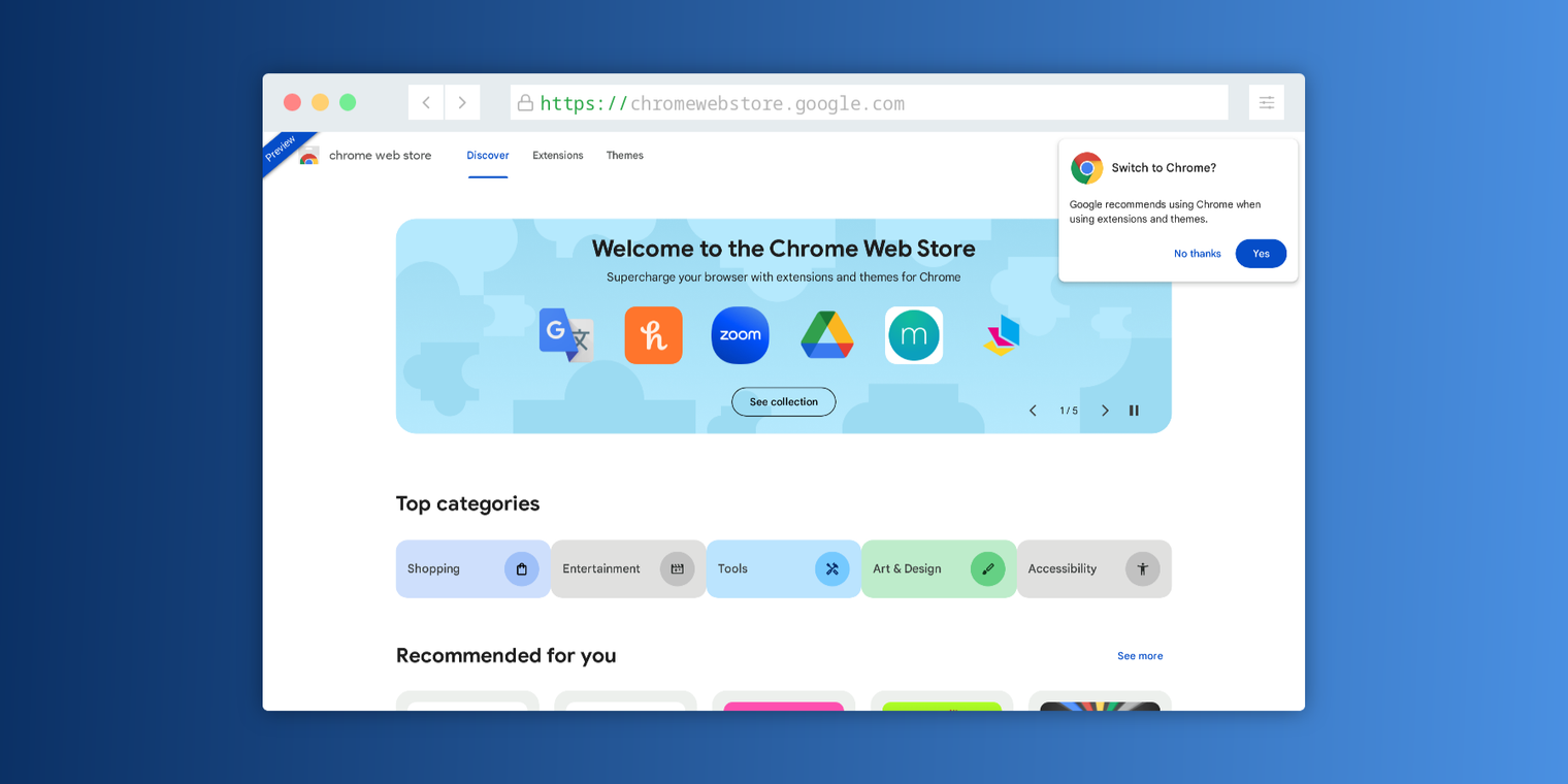 Google Chrome Web Store - Conheça esse mundo!