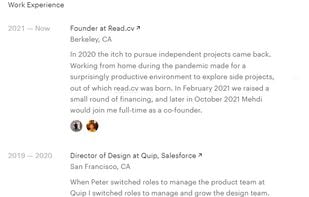 Read.cv screenshot 1