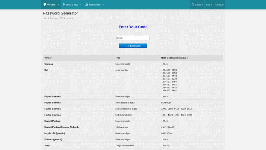 Bios master password generator alternatives and similar apps