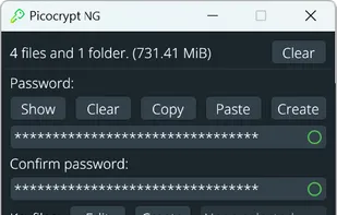 Picocrypt NG screenshot 1