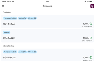 Google Play Console screenshot 2
