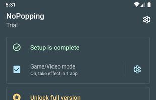 NoPopping screenshot 1