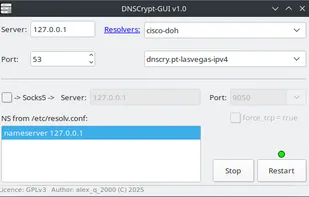 DNSCrypt-GUI screenshot 1