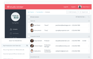 Manage your production-contacts with accuracy 