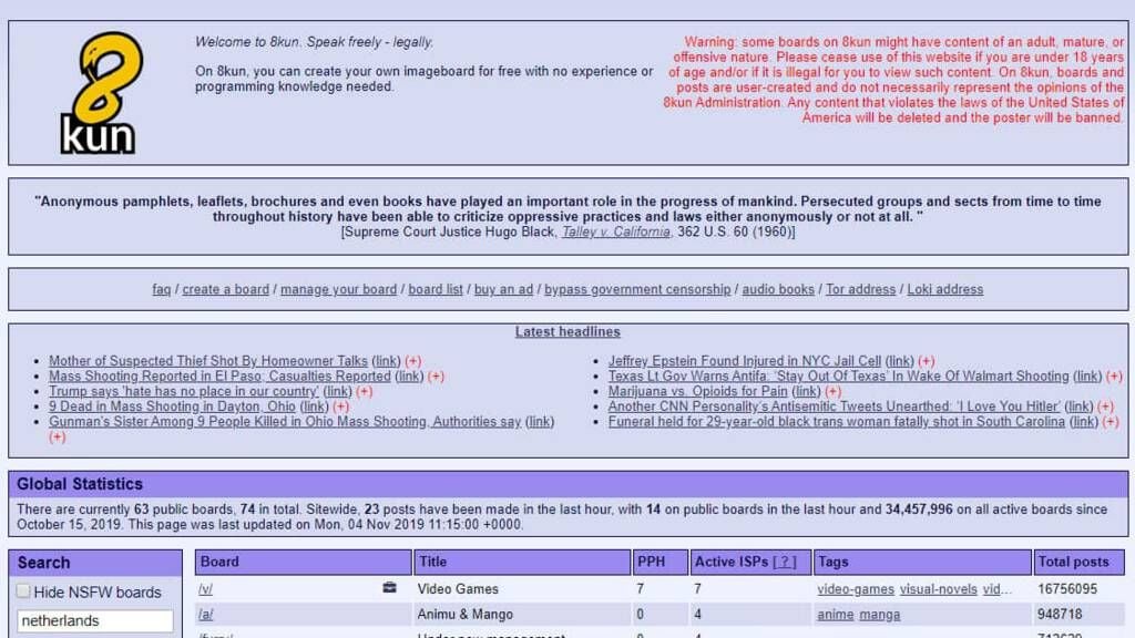 8kun: Welcome to 8kun. Speak freely - legally | AlternativeTo