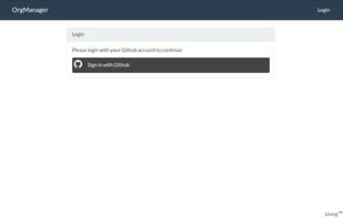 Login screen