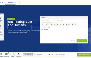 Edit and A/B test your content with the SmartEditor™