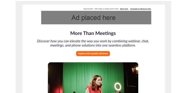 Zoom implements ads for free Basic tier  image