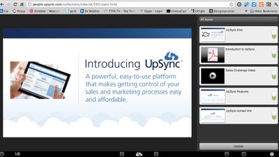 UpSync's powerpoint-like presentation tools works and looks the same on all supported platforms and devices.