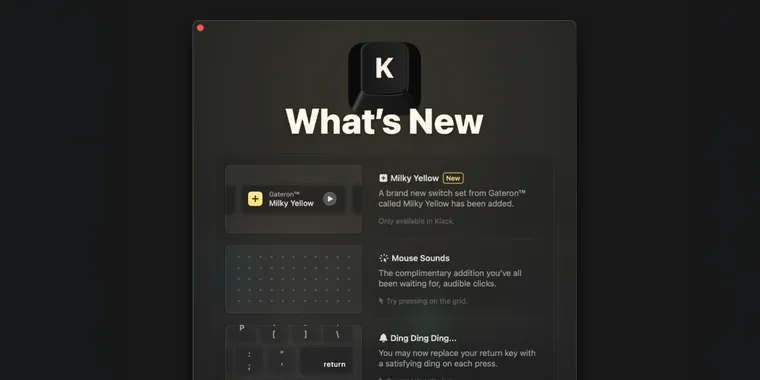Klack introduces new Milky Yellow Switch set and new Mouse Click sounds image